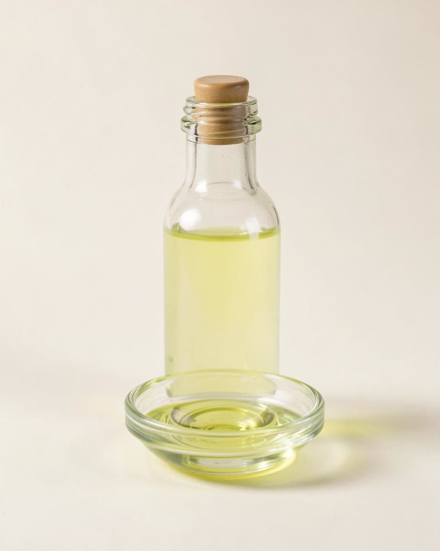 Avocado oil on a light neutral background
