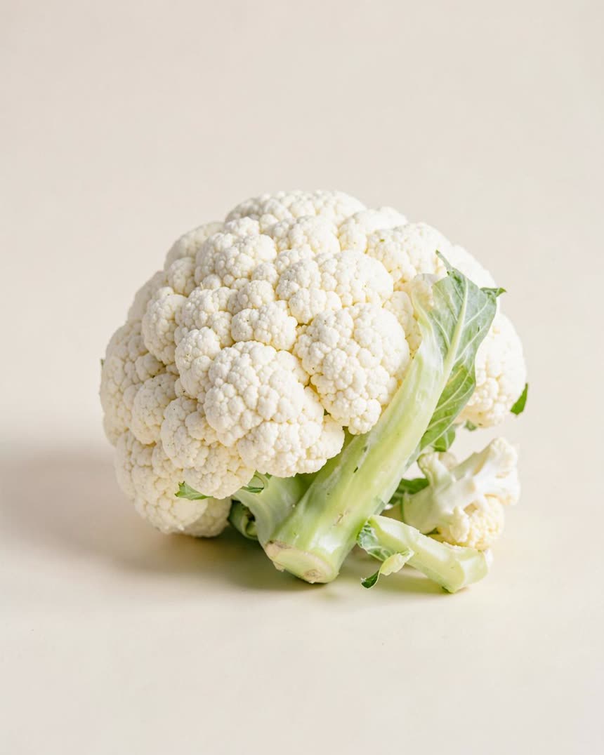 Cauliflower on a light neutral background