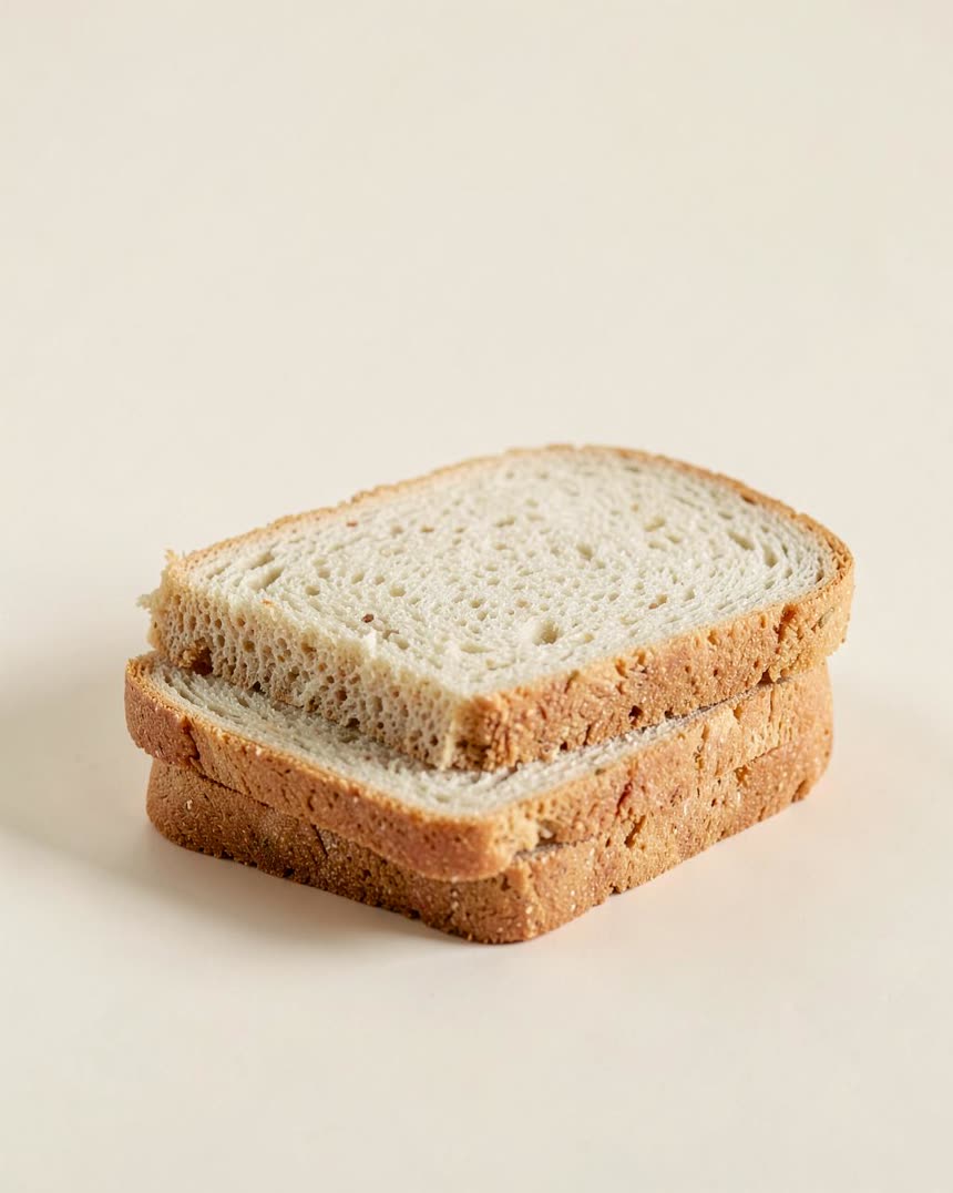 Gluten-free bread on a light neutral background