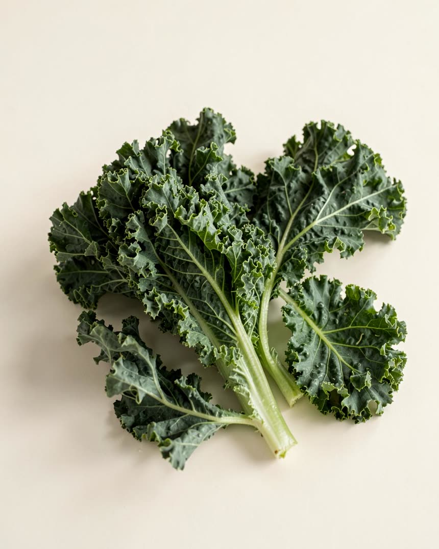 Kale on a light neutral background