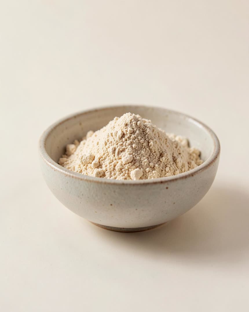 Spelt flour on a light neutral background