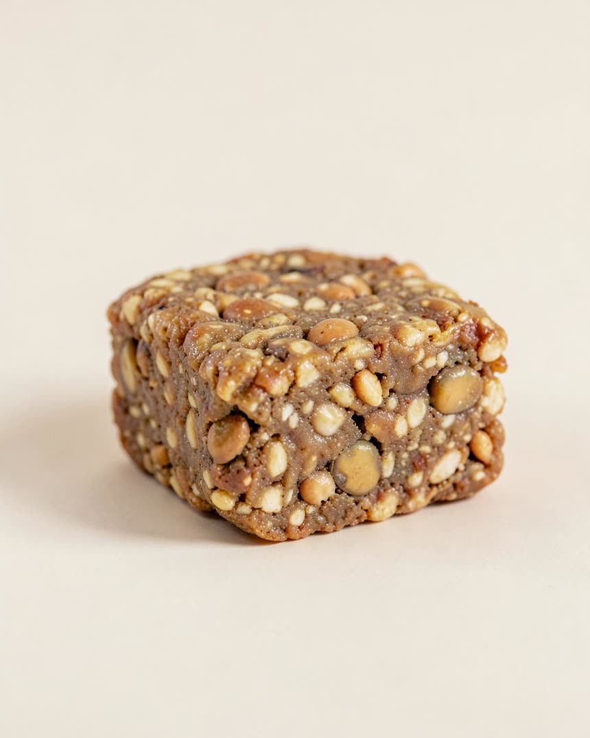 Tempeh on a light neutral background